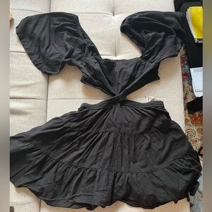 Free People Mini Dress Cross of Sunlight Size L